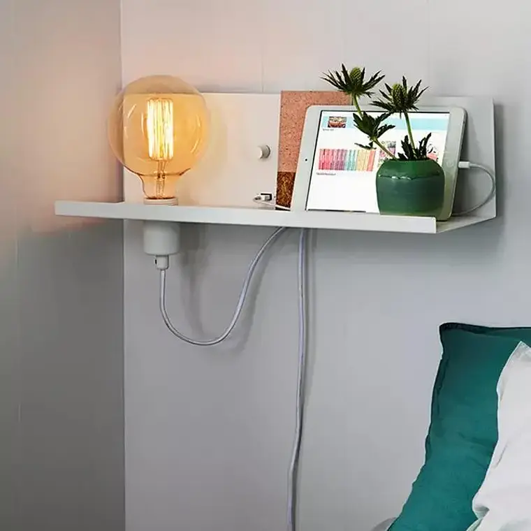 APLIQUE MULTI CON PUERTO USB BLANCO 2