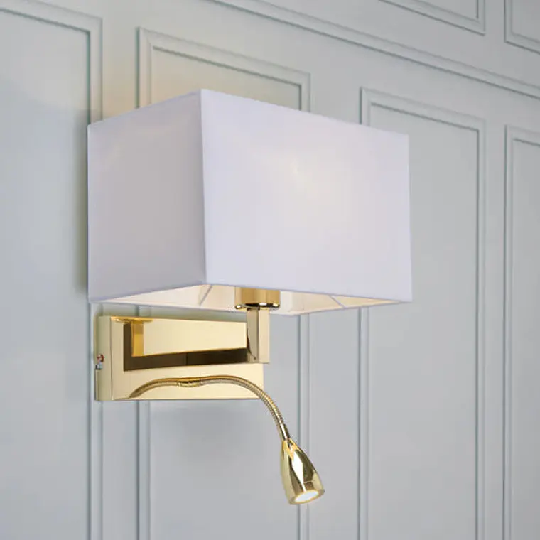 APLIQUE SAVOY BRONCE E27 40W MÁXIMO + LED LECTURA  2