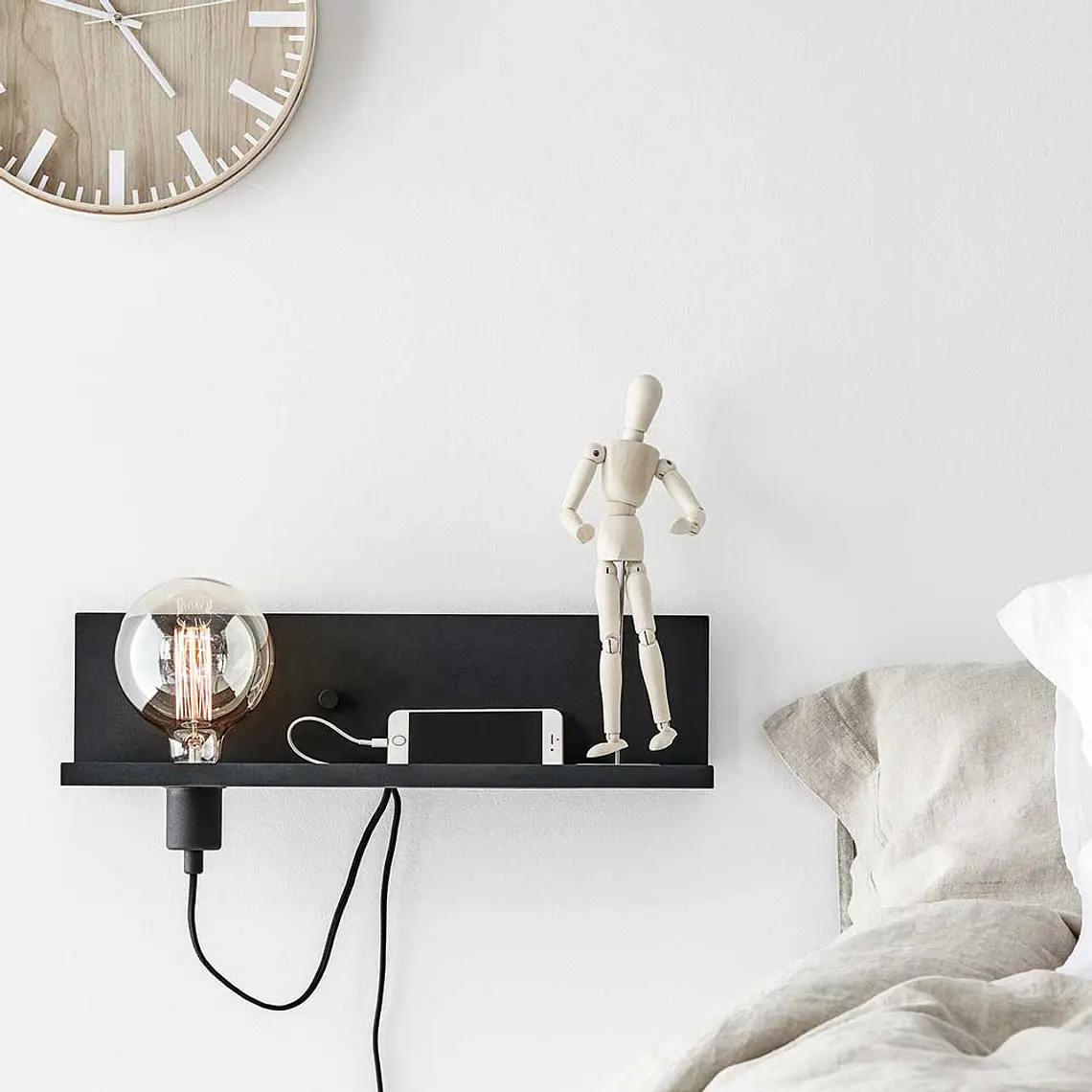 APLIQUE MULTI 50CM CON USB NEGRO 2