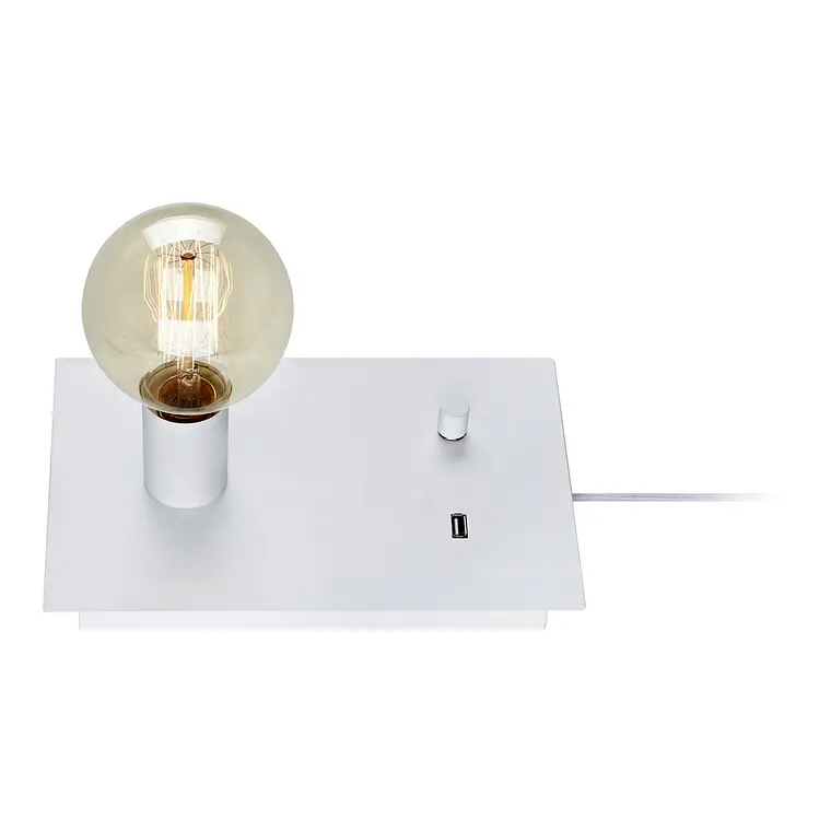 LÁMPARA DE MESA LOAD BLANCO CON PUERTO USB 1