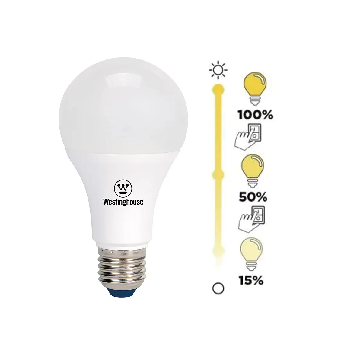 AMPOLLETA LED BOLA A60 DIMEABLE 8W LUZ CÁLIDA E27 1