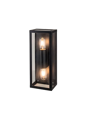 APLIQUE EXTERIOR VARINA GLASS BIDIRECCIONAL NEGRO
