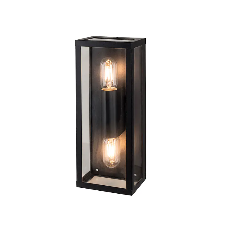 APLIQUE EXTERIOR VARINA GLASS BIDIRECCIONAL NEGRO 1