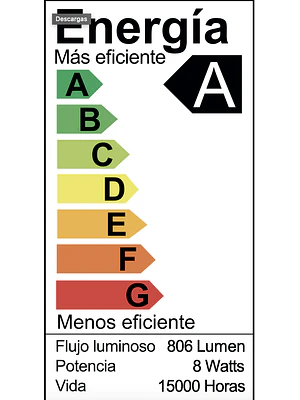 AMPOLLETA LED BOLA A60 DIMEABLE 8W LUZ BLANCO FRÍO E27