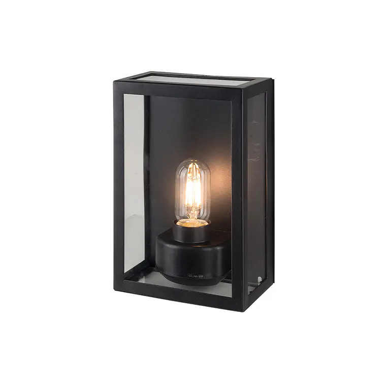 APLIQUE EXTERIOR VARINA GLASS NEGRO 1