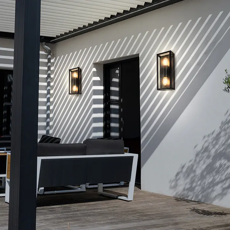 APLIQUE EXTERIOR VARINA GLASS BIDIRECCIONAL NEGRO 2