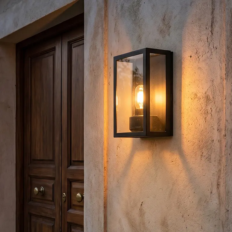 APLIQUE EXTERIOR VARINA GLASS NEGRO 2