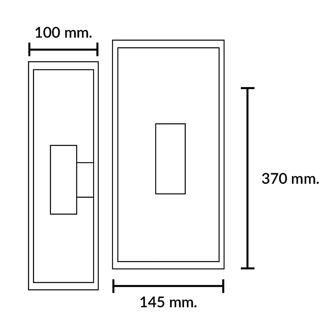 APLIQUE EXTERIOR VARINA GLASS BIDIRECCIONAL NEGRO 3