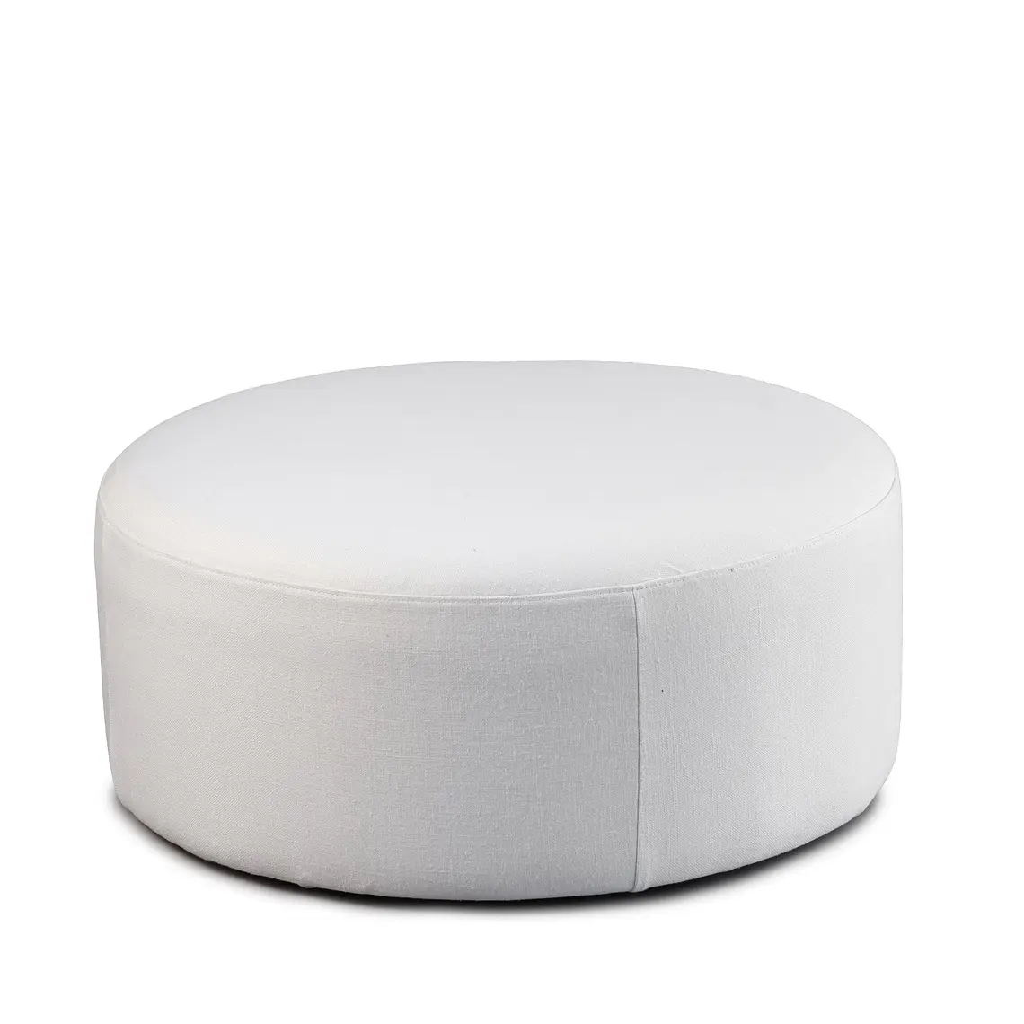 PUF - VALENTINA 90  LINO GRUESO BLANCO (90,8D x 41,2H CM) 1