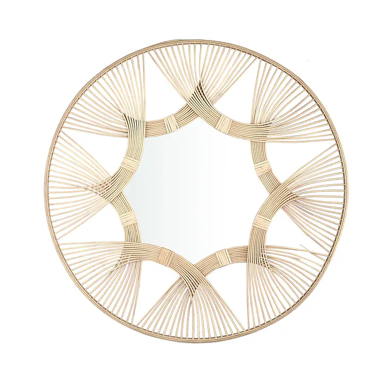 ESPEJO - REDONDO DE BAMBÚ DE PARED NATURAL (3H x 93D CM) 1