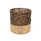 FANAL JUNCO CON BASE MADERA L (23D X 25H CM) - Miniatura 1