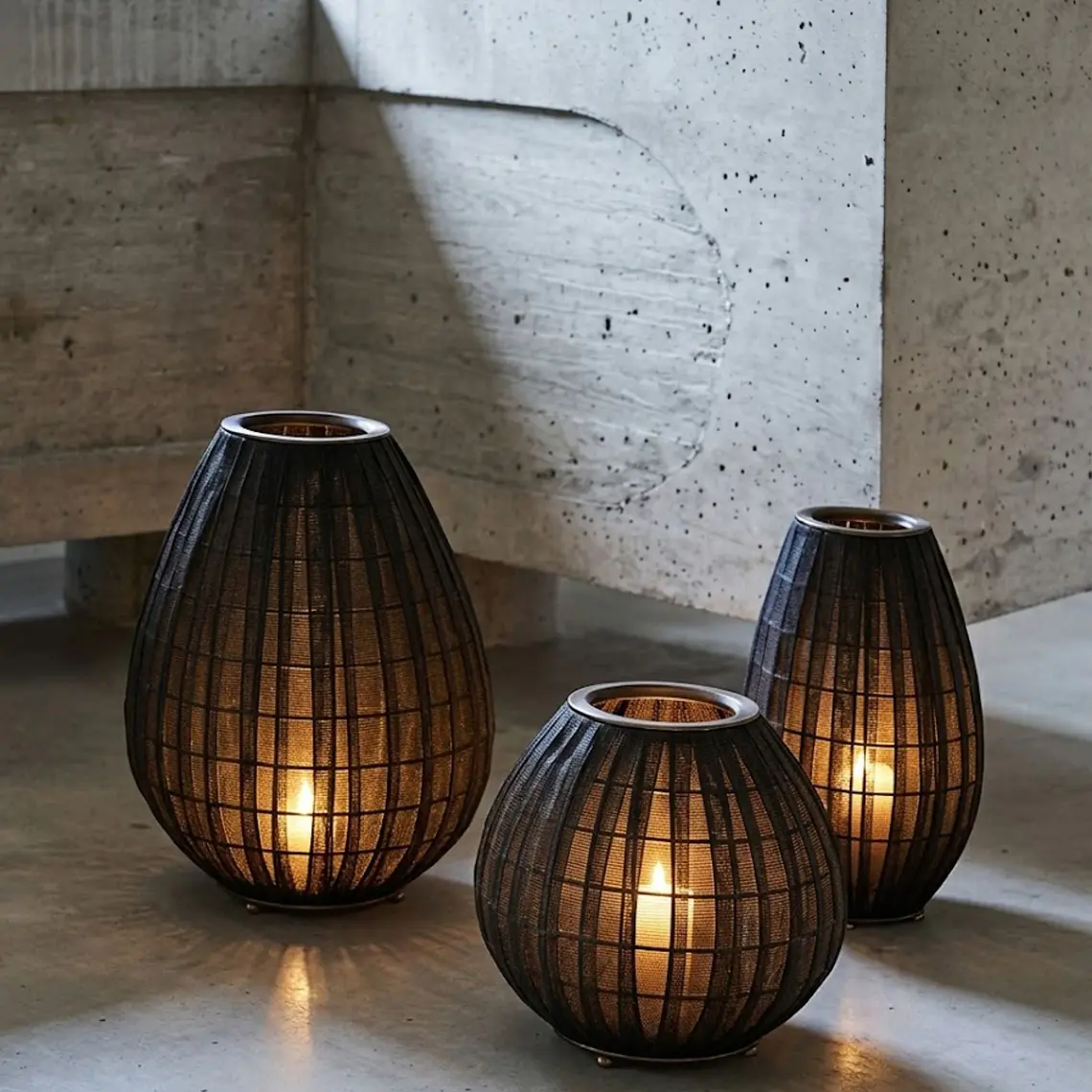 FANAL PARA VELA - FANAL INDOOR MADERA COLOR NEGRO (25D X 41H CM) 2