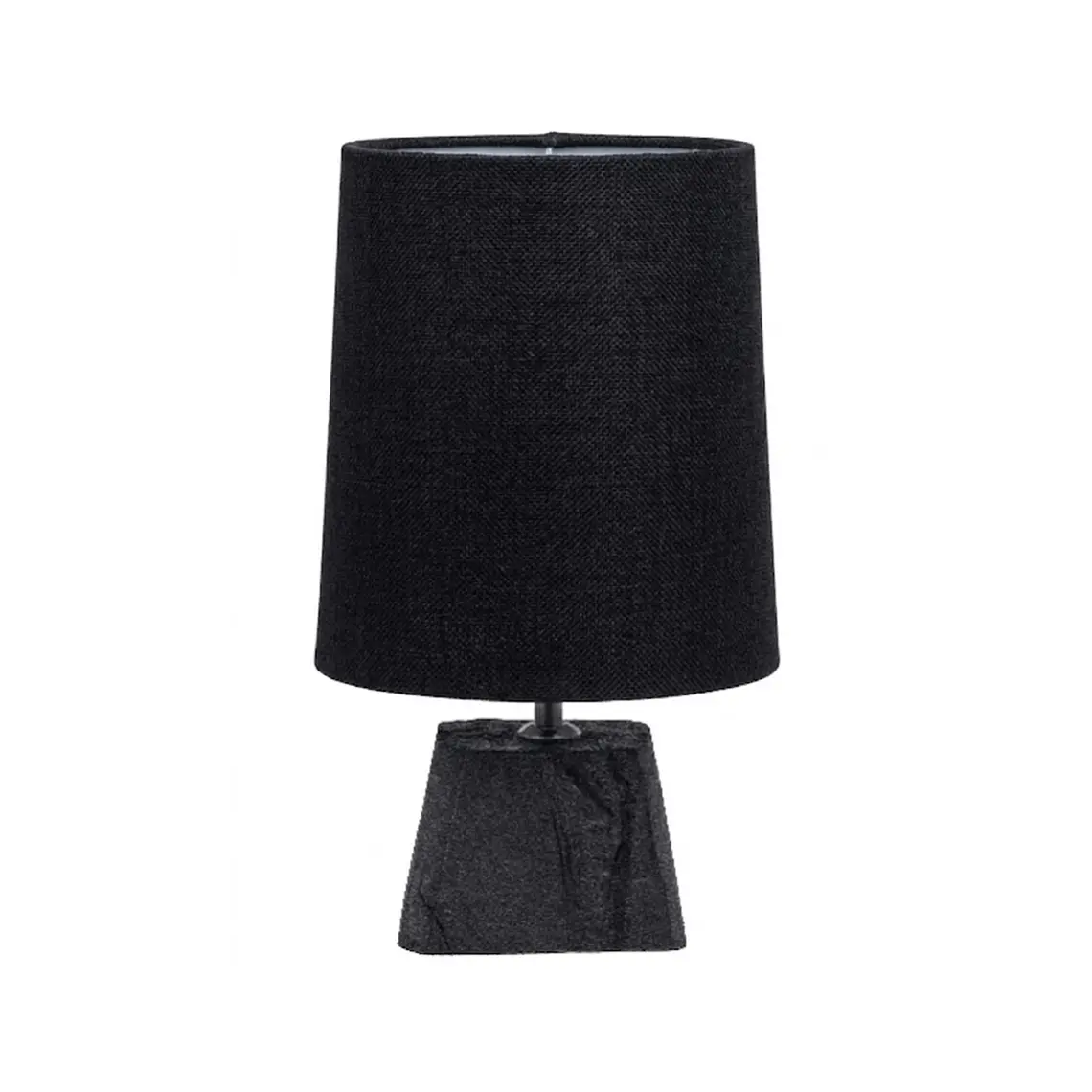LAMPARA - BASE DE MADERA NEGRA CON PANTALLA OVALADA NATURAL (21A X 10P X 38H CM) 1