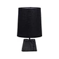 LAMPARA - BASE DE MADERA NEGRA CON PANTALLA OVALADA NATURAL (21A X 10P X 38H CM) - Miniatura 1