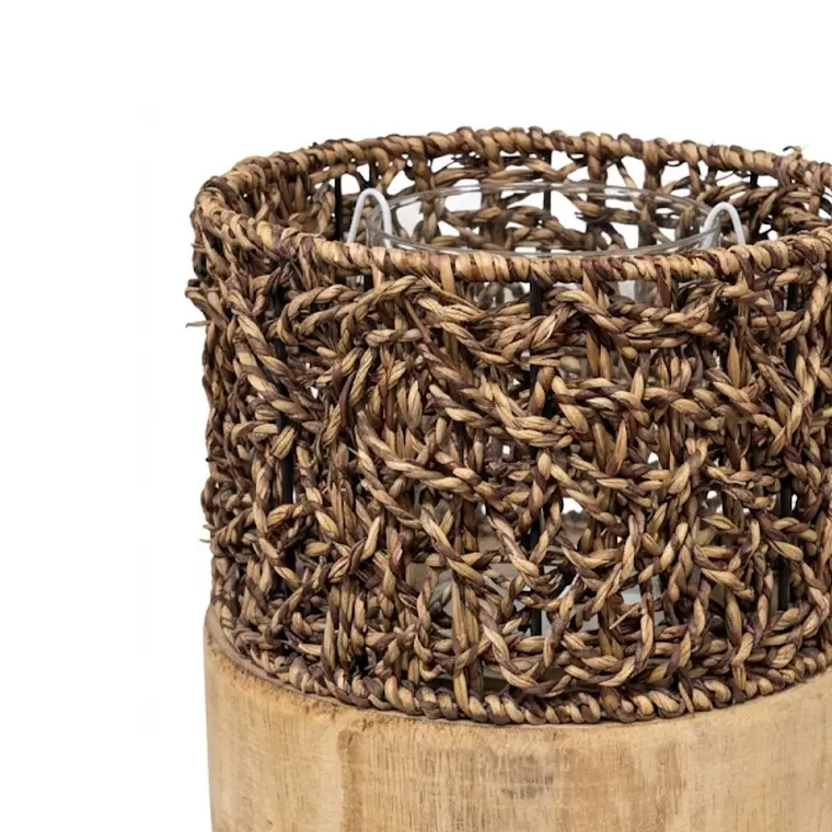 FANAL JUNCO CON BASE MADERA L (23D X 25H CM) 2
