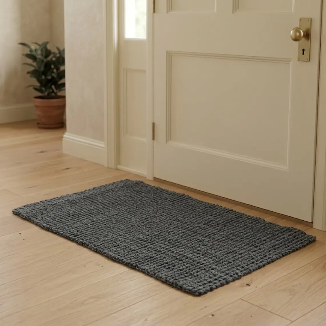 FELPUDO DE YUTE GRIS OSCURO (60A X 90L CM) 2