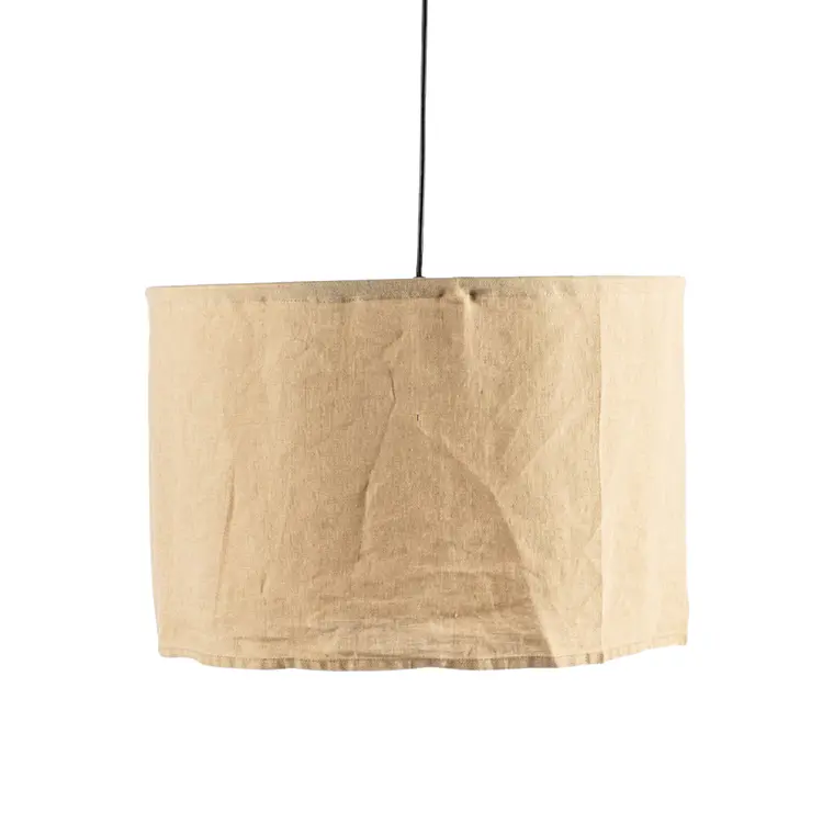 LÁMPARA COLGANTE - OLIVIA LINO MUSTARD (46D X 30H CM) 1