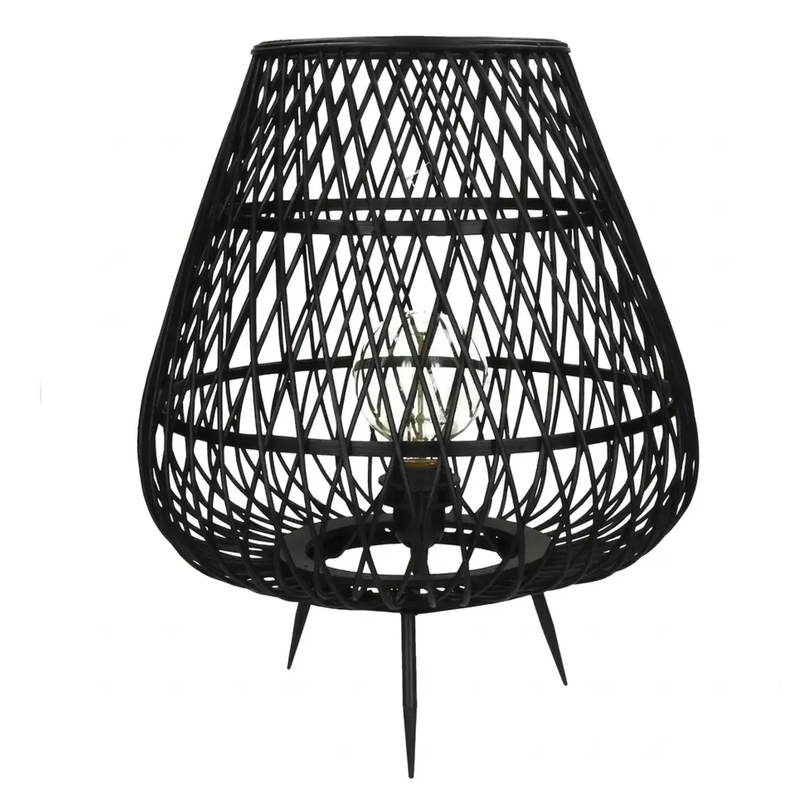 LÁMPARA DE MESA BAMBOO NEGRA (40D X 47H CM) 1
