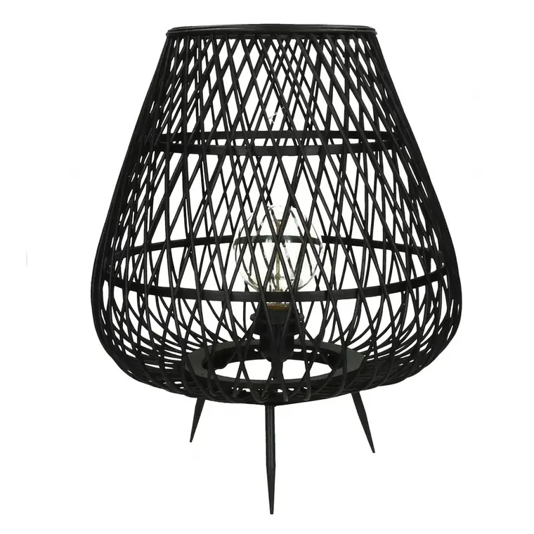 LÁMPARA DE MESA BAMBOO NEGRA (40D X 47H CM) 1