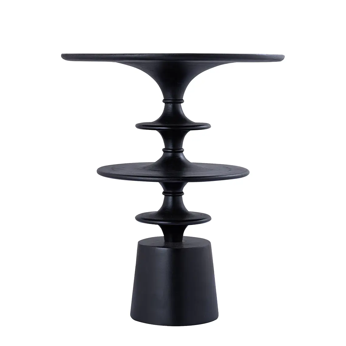 MESA LATERAL - JULIETA MESA LATERAL DE MADERA NEGRA (45D X 55H CM) 1