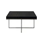 MESA DE CENTRO BRONCE ENVEJECIDO CUBIERTA NEGRA (60L X 60P X 35H CM) - Miniatura 1