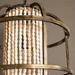 LÁMPARA DE COLGAR - CUBIERTA DE METAL REDONDA CON LÍNEAS DE CUENTAS ENTRELAZADAS (152L x 42H CM) - Miniatura 3
