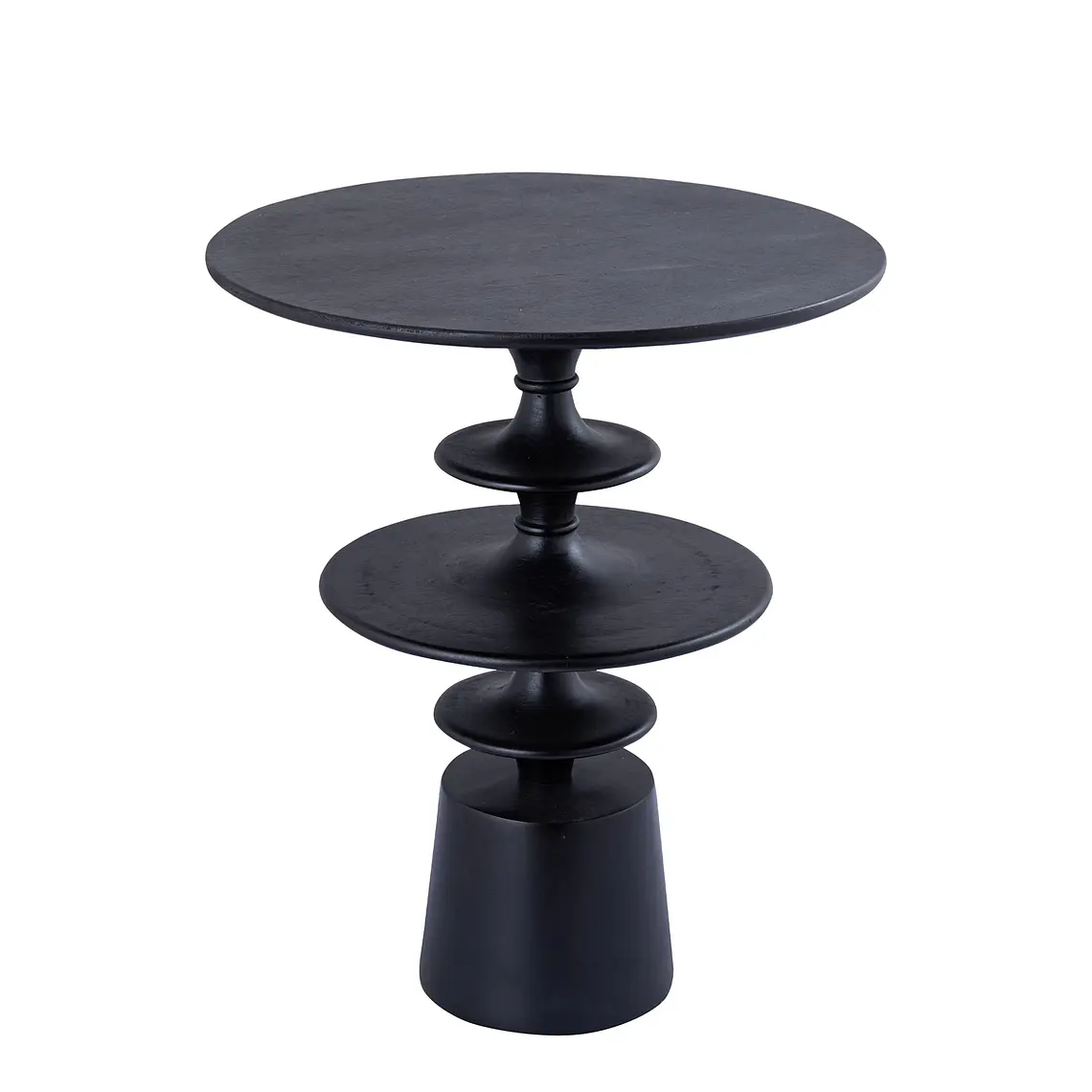 MESA LATERAL - JULIETA MESA LATERAL DE MADERA NEGRA (45D X 55H CM) 2