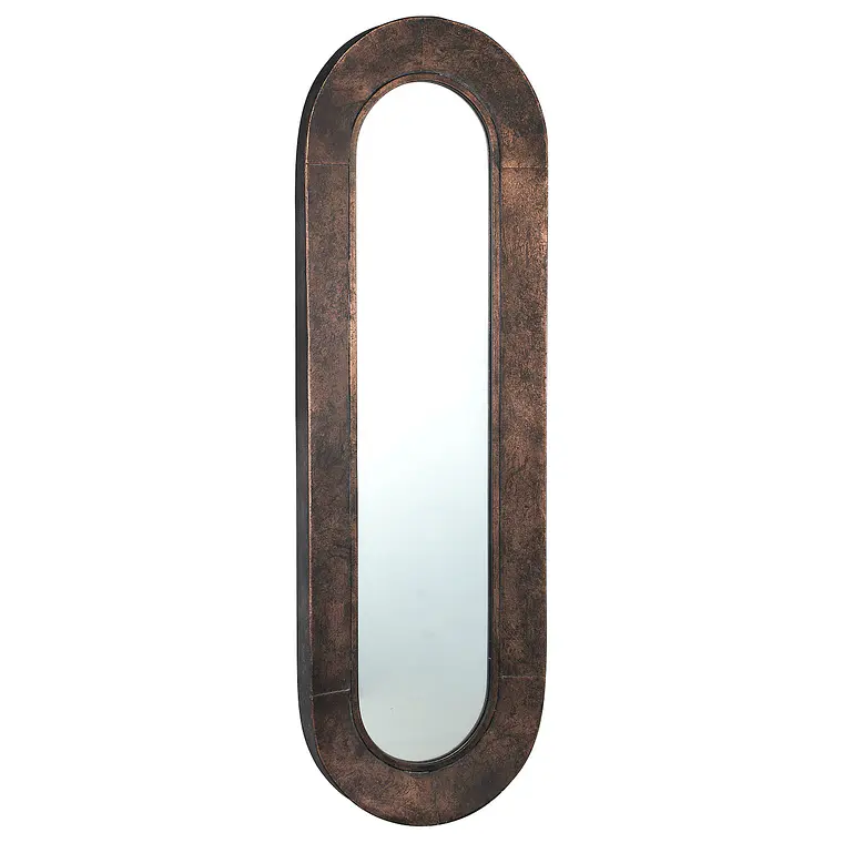METAL - ESPEJO OVALADO CON MARCO COBRE (32A X 5.5 X 100H CM) 1