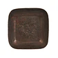 METAL - PLATO CUADRADO DE BORDE ALTO GOLPEADO (33A x 7.5H CM) - Miniatura 1
