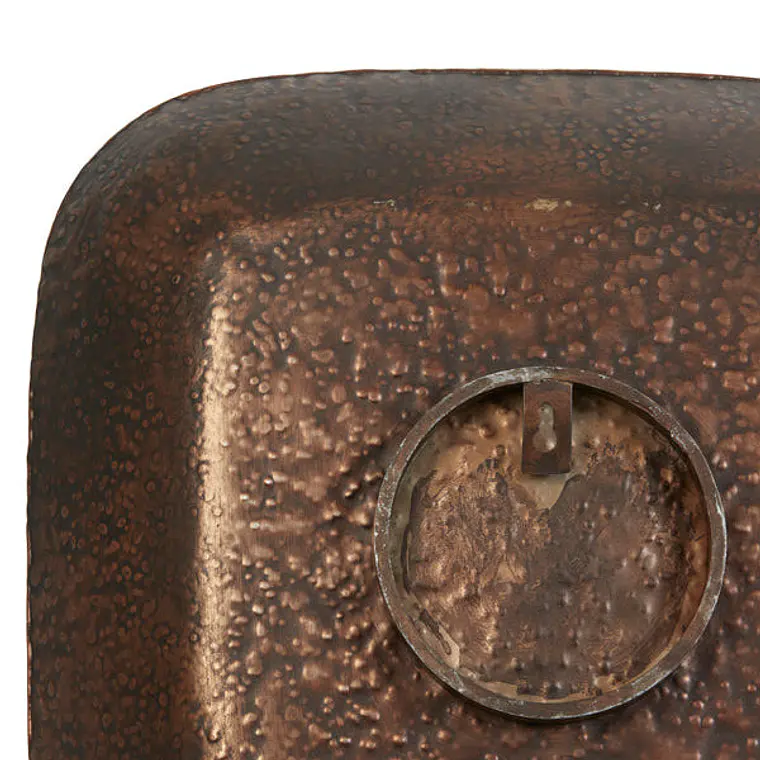 METAL - PLATO CUADRADO DE BORDE ALTO GOLPEADO (33A x 7.5H CM) 4