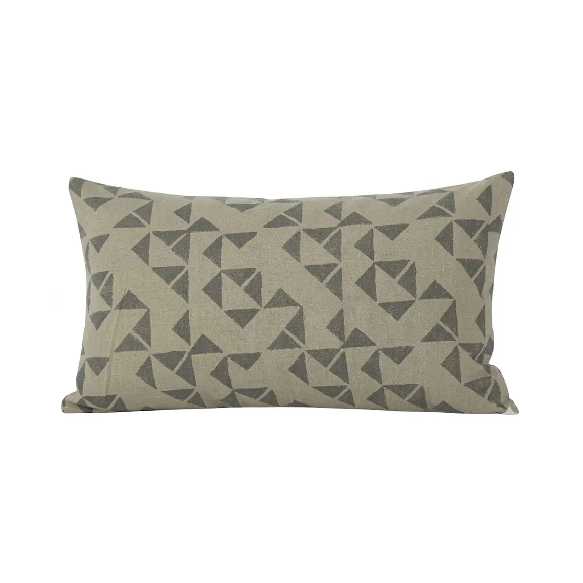 COJIN ALGODÓN ESTAMPADO TRIANGULOS GRISES / 30 X 50 CM 1