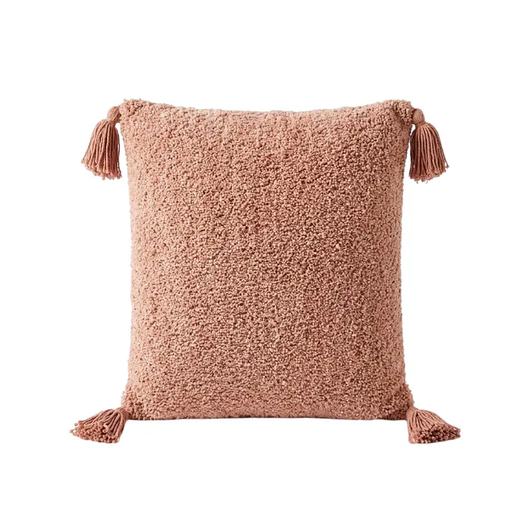 COJÍN - CIPRIANO 100% ALGODÓN COLOR ROSA HECHO EN INDIA (45 X 45 CM) 1