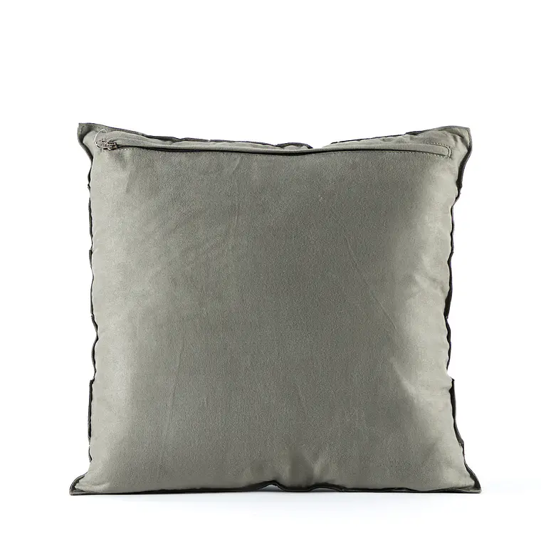 COJIN - CUERO PATCHWORK VERDE (45 X 45 CM) 2