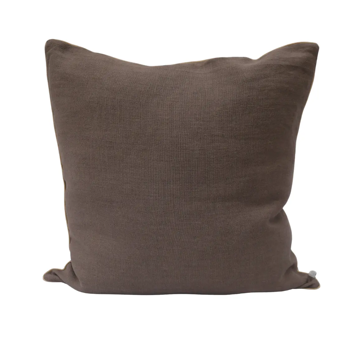 COJIN - LINO CHOCOLATE CON VIVO BEIGE (50 X 50 CM) 1