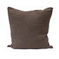 COJIN - LINO CHOCOLATE CON VIVO BEIGE (50 X 50 CM) - Miniatura 1