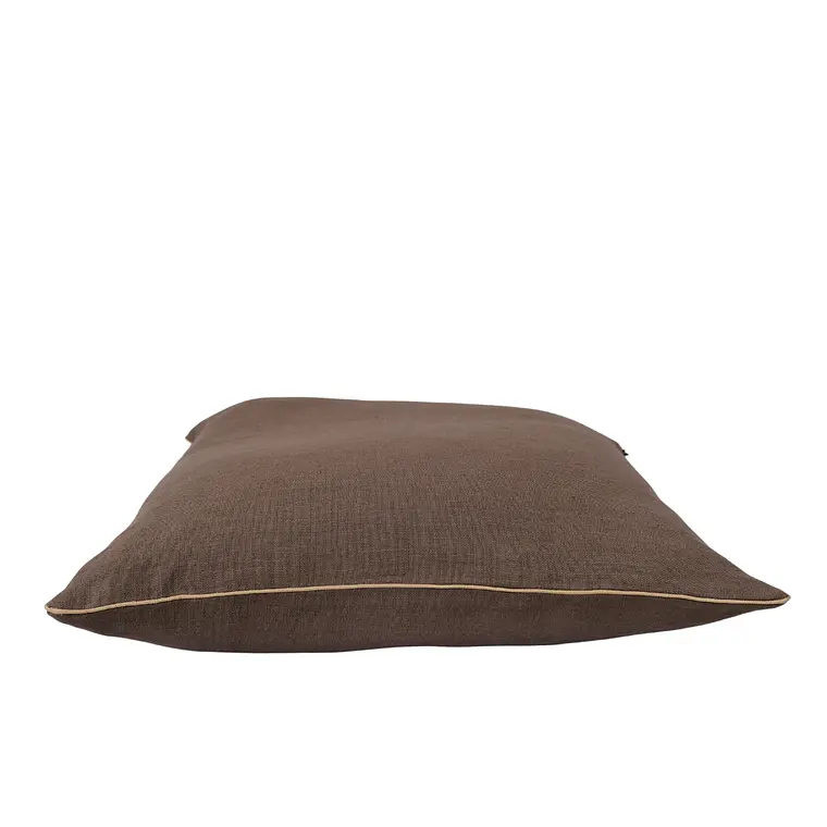 COJIN - LINO CHOCOLATE CON VIVO BEIGE (50 X 50 CM) 2