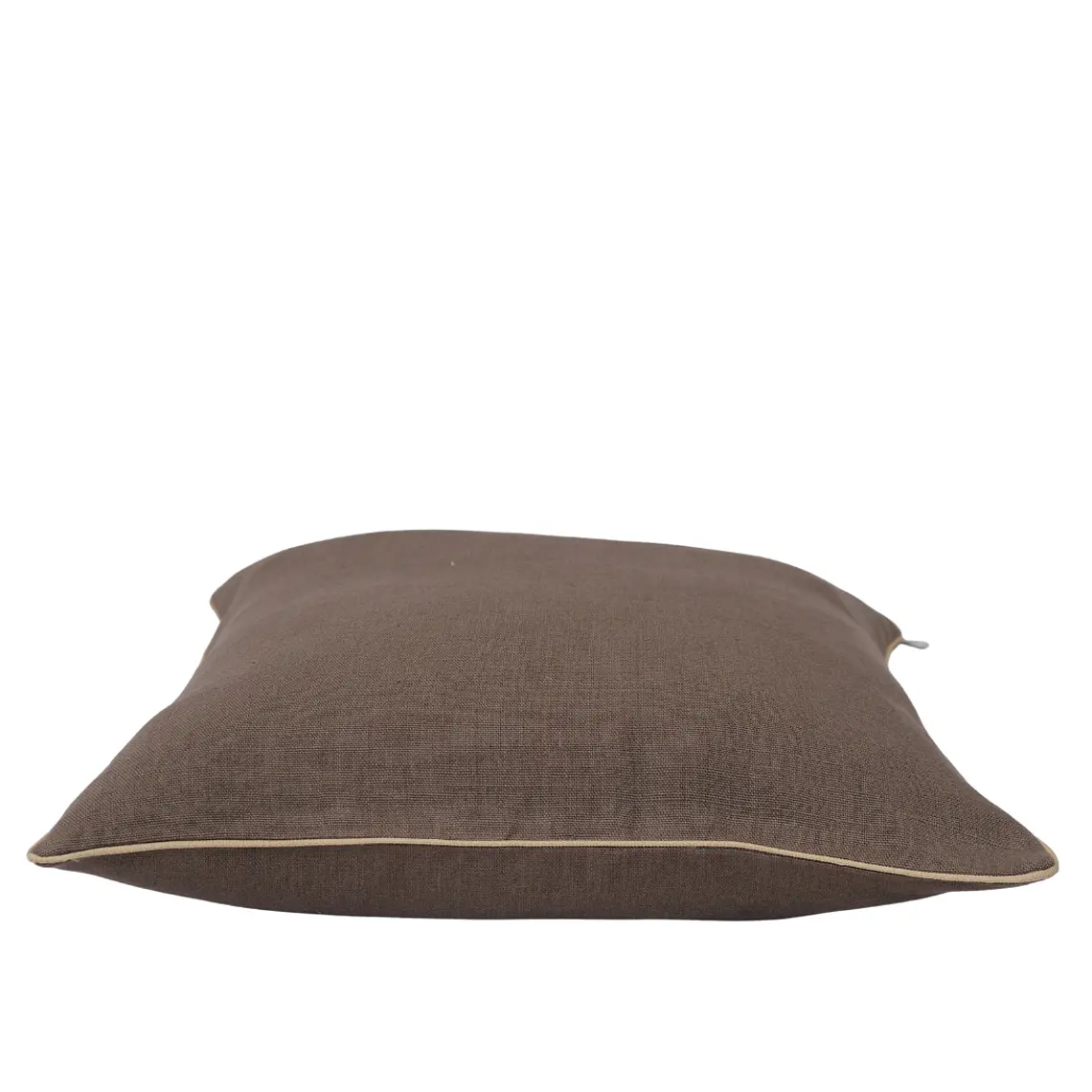 COJIN - LINO CHOCOLATE CON VIVO BEIGE (60 X 60 CM) 2