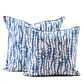COJÍN - LINO BEIGE HOJAS AZULES VIVO CREMA (50 X 50 CM) - Miniatura 3