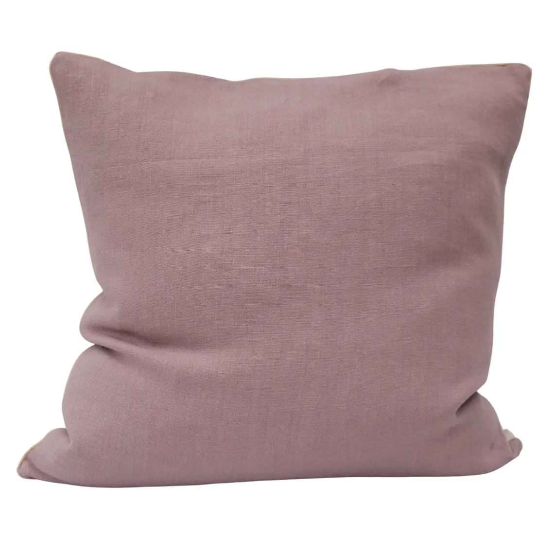 COJIN - LINO LAVANDA CON VIVO BEIGE (60 X 60 CM) 1