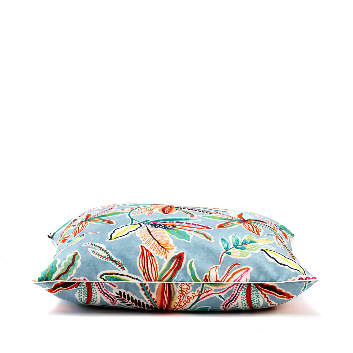 COJIN - OUTDOOR FLORES FONDO CELESTE VIVO CREMA (60 X 60 CM) 2