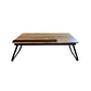 APOYO LAPTOP AJUSTABLE METAL NEGRO/ MADERA NATURAL (53L X 30P X 19H CM) - Miniatura 1
