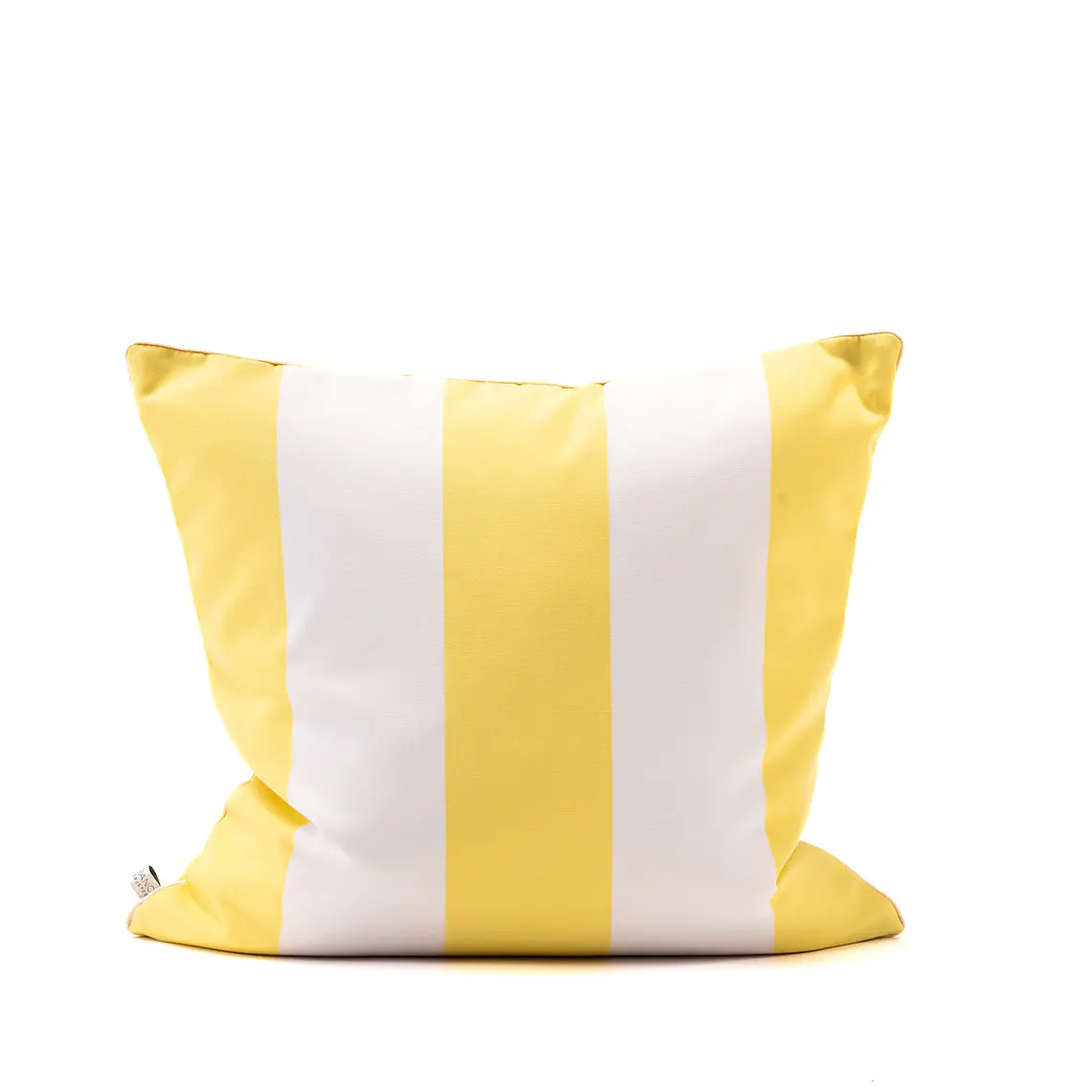 COJIN - SUNBRELLA FRANJAS BLANCO CON AMARILLO VIVO CREMA (50 X 50 CM) 1