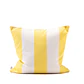 COJIN - SUNBRELLA FRANJAS BLANCO CON AMARILLO VIVO CREMA (50 X 50 CM) - Miniatura 1