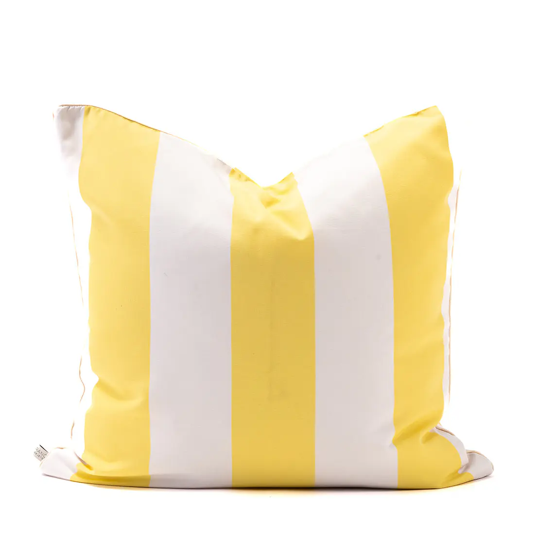 COJIN - SUNBRELLA FRANJAS BLANCO CON AMARILLO VIVO CREMA (60 X 60 CM) 1