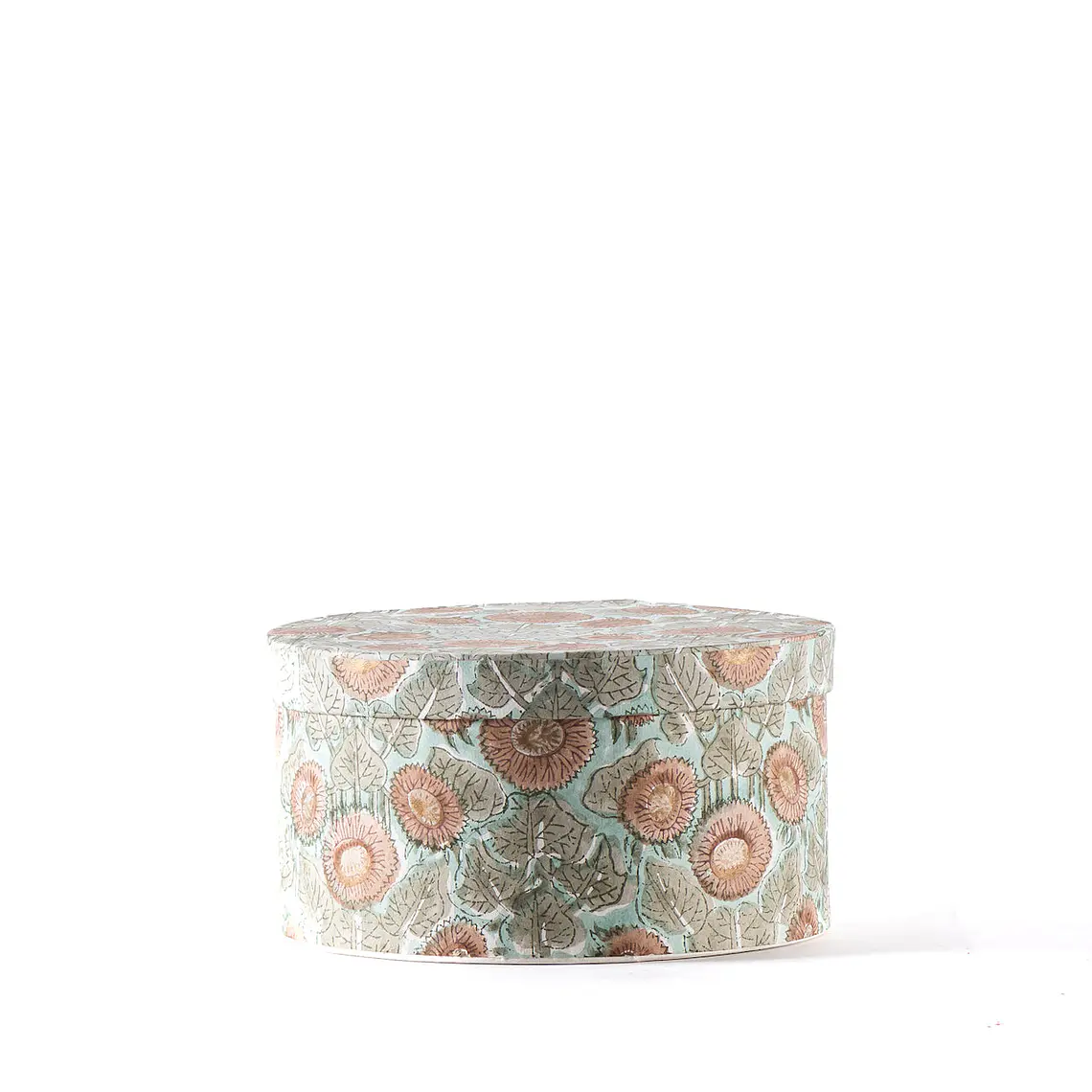 CAJAS REDONDA INDIA - ALMACENAMIENTO DECORATIVO Y ÉTNICO (22.5D CM) 1