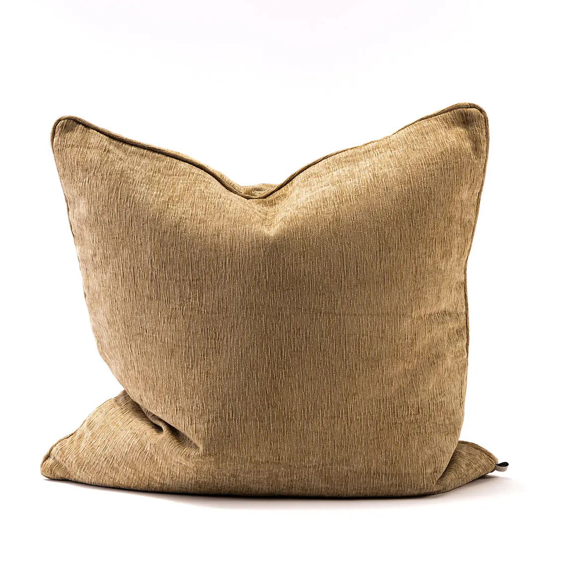 COJIN - TAPIZ BEIGE / OCRE CON VIVO MISMA TELA (60 X 60 CM) 1