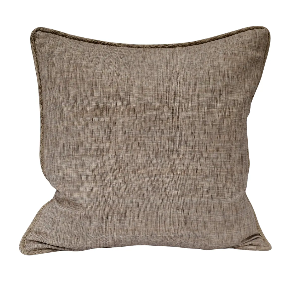 COJIN - TAPIZ BEIGE JASPEADO CON VIVO CORDON TRENZADO BEIGE (60 X 60 CM) 1