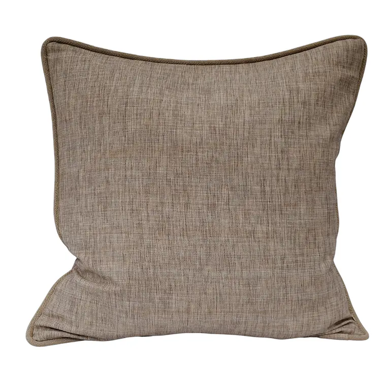 COJIN - TAPIZ BEIGE JASPEADO CON VIVO CORDON TRENZADO BEIGE (60 X 60 CM) 1