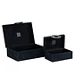 CAJA GAMUZA NEGRA CON ASA PLATEADA L (36L X 25P X 13H CM) - Miniatura 5