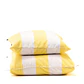 COJIN - SUNBRELLA FRANJAS BLANCO CON AMARILLO VIVO CREMA (50 X 50 CM) - Miniatura 3